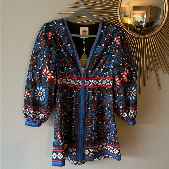 Farm Rio Button Front Mini Dress - Picture 3 of 9